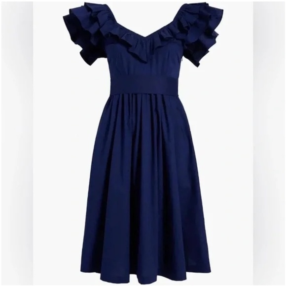 Hill House Dresses & Skirts - Hill House Navy Ruffle Dress